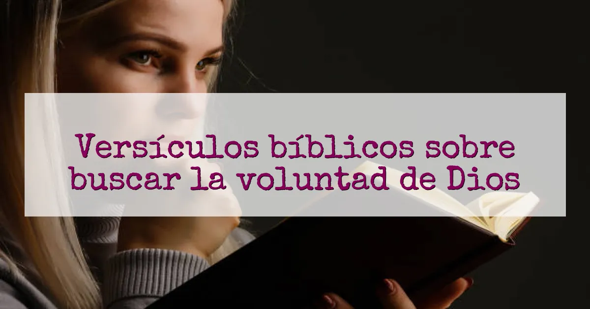Versículos bíblicos sobre buscar la voluntad de Dios