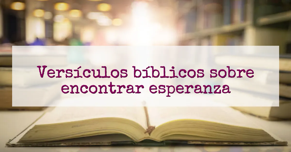 Versículos bíblicos sobre encontrar esperanza