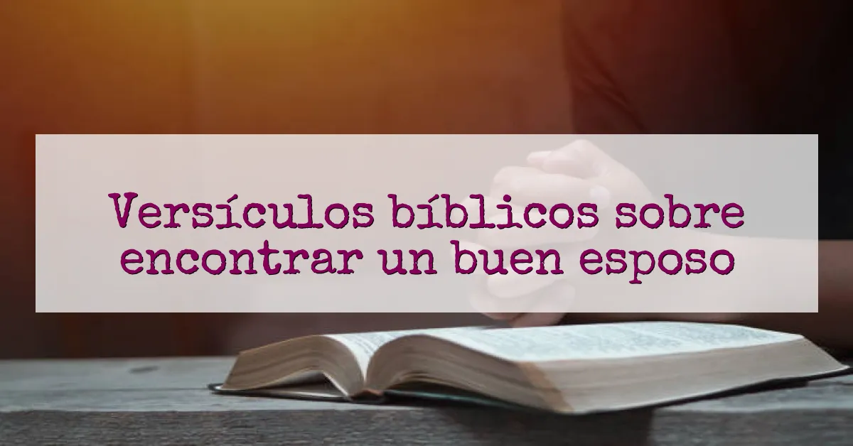 Versículos bíblicos sobre encontrar un buen esposo