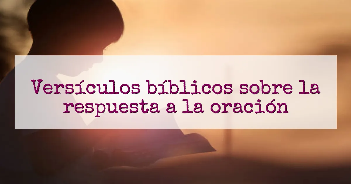 Versículos bíblicos sobre la respuesta a la oración