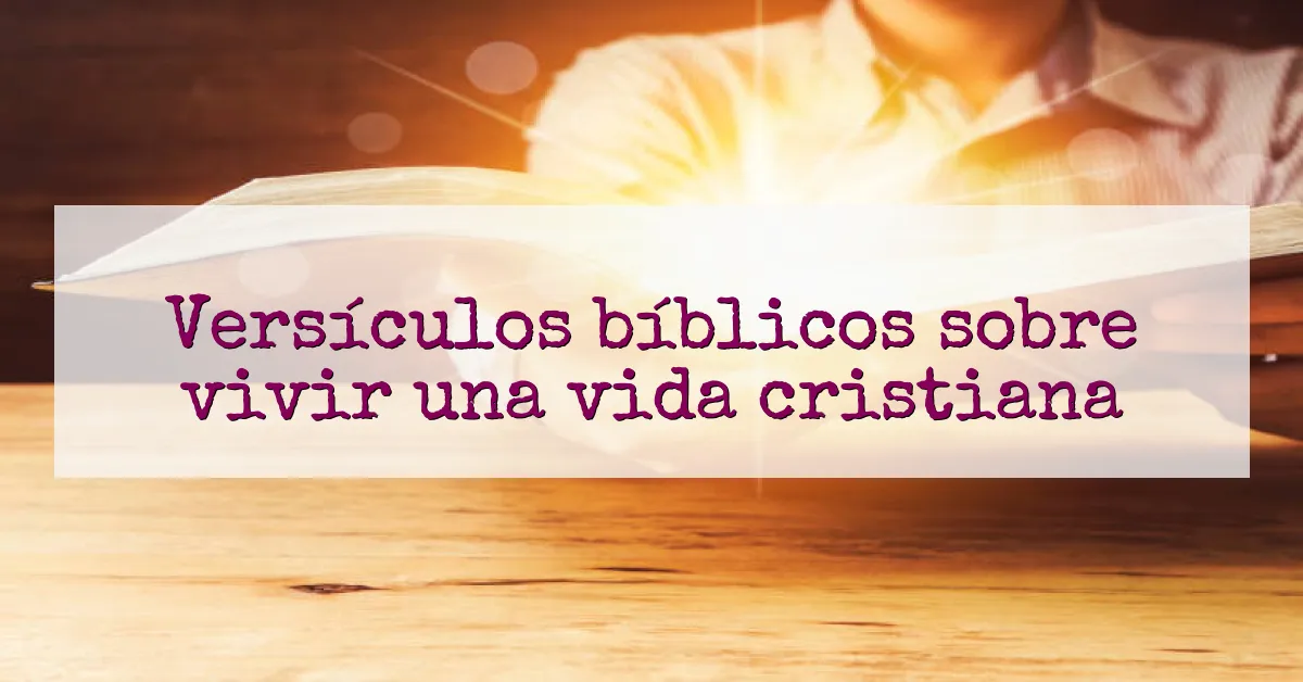 Versículos bíblicos sobre vivir una vida cristiana