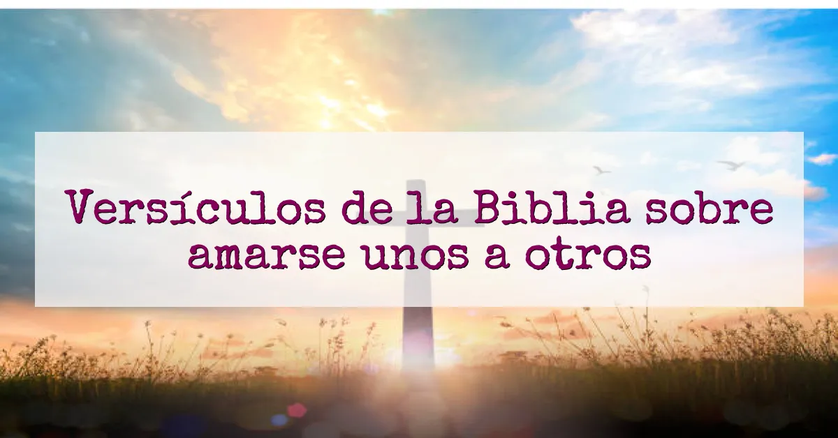 Versículos de la Biblia sobre amarse unos a otros