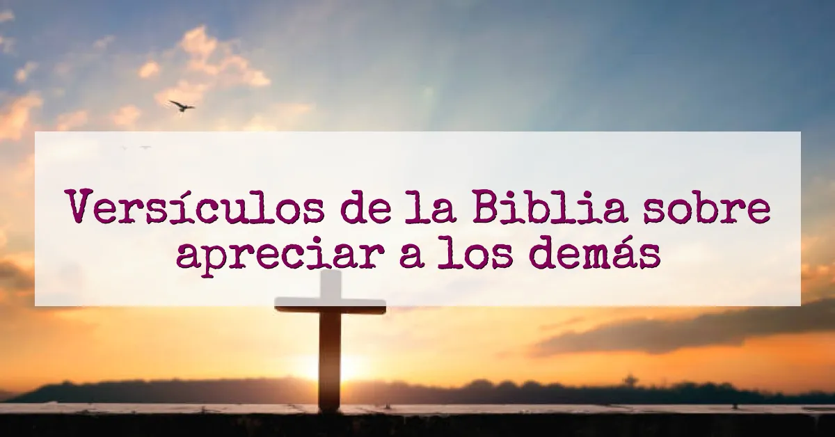 Versículos de la Biblia sobre apreciar a los demás