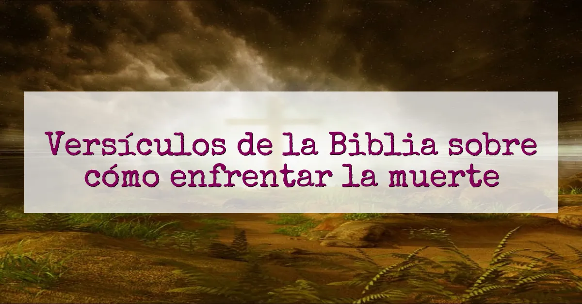 Versículos de la Biblia sobre cómo enfrentar la muerte