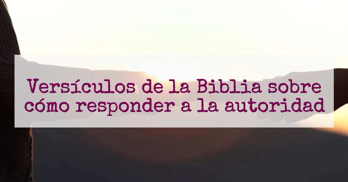 Versículos de la Biblia sobre cómo responder a la autoridad