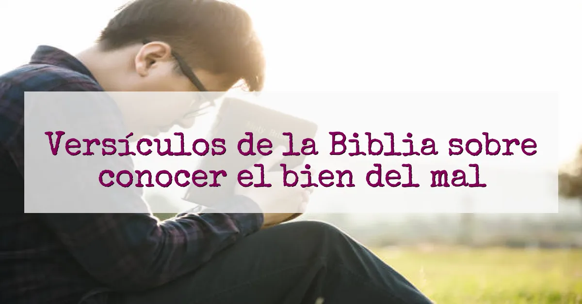 Versículos de la Biblia sobre conocer el bien del mal