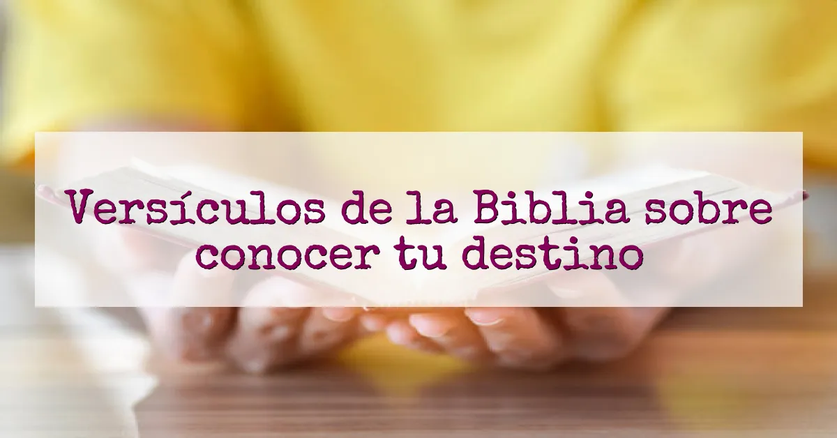 Versículos de la Biblia sobre conocer tu destino