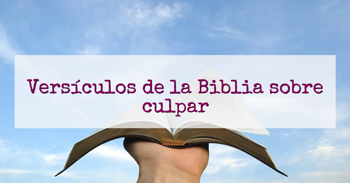 Versículos de la Biblia sobre culpar