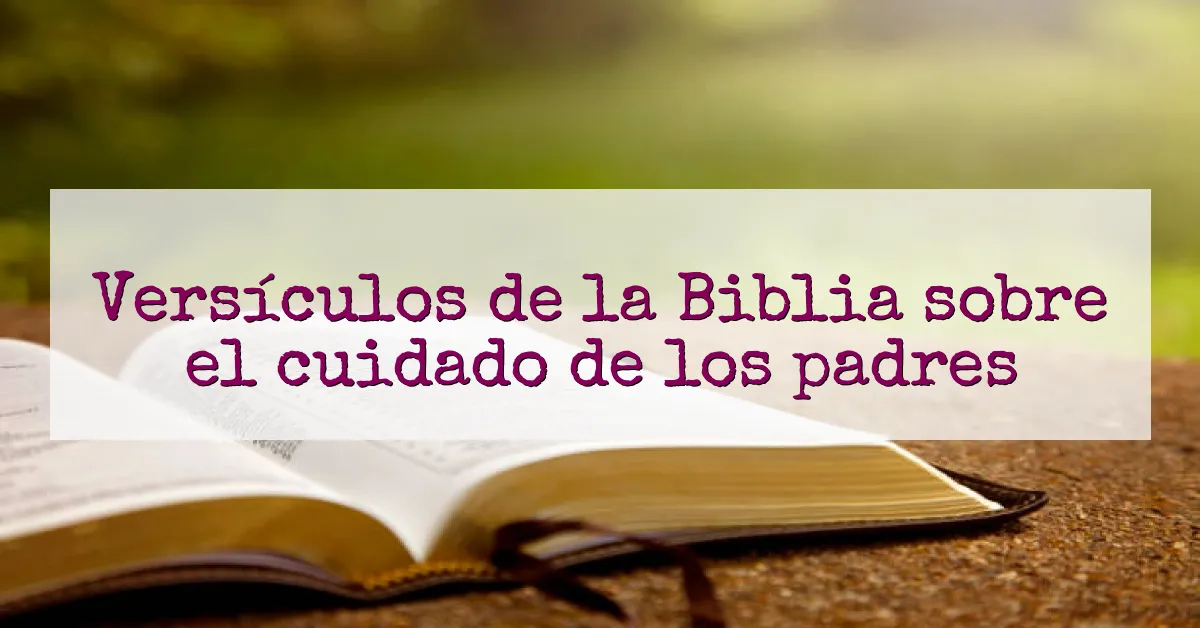 Versículos de la Biblia sobre el cuidado de los padres