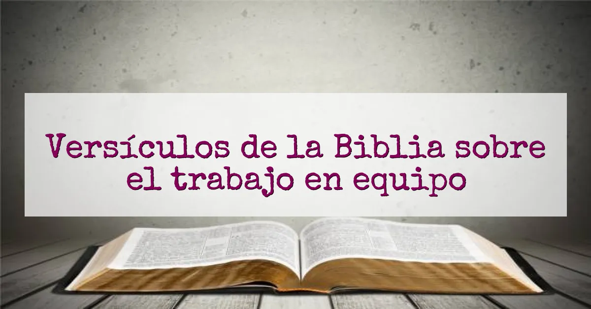 Versículos de la Biblia sobre el trabajo en equipo