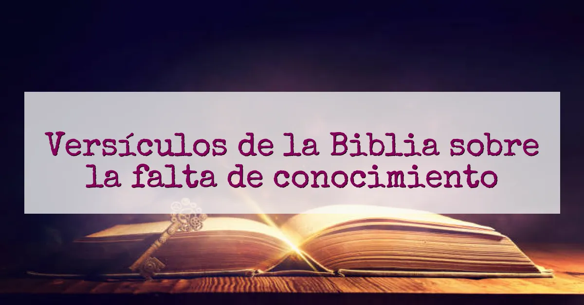Versículos de la Biblia sobre la falta de conocimiento