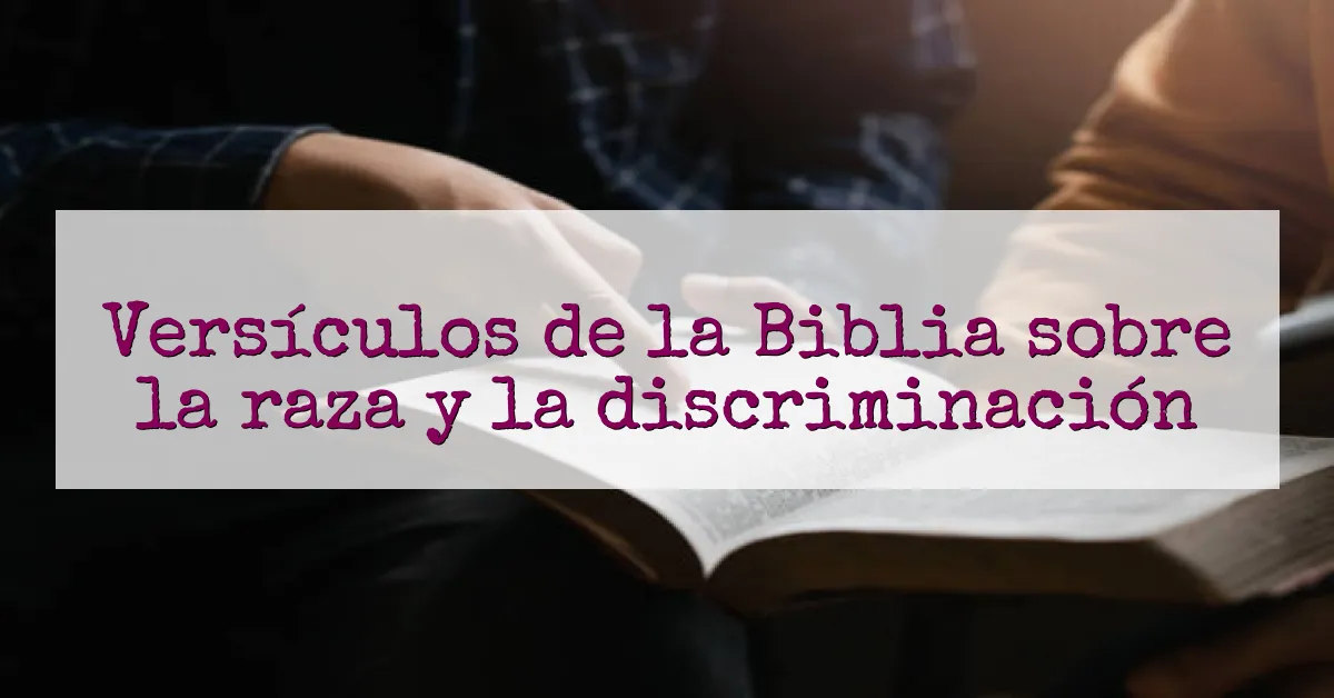 Versículos de la Biblia sobre la raza y la discriminación