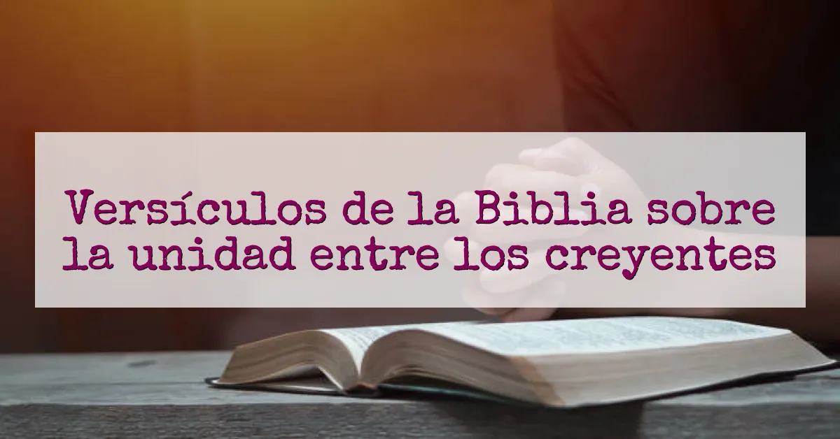 Versículos de la Biblia sobre la unidad entre los creyentes