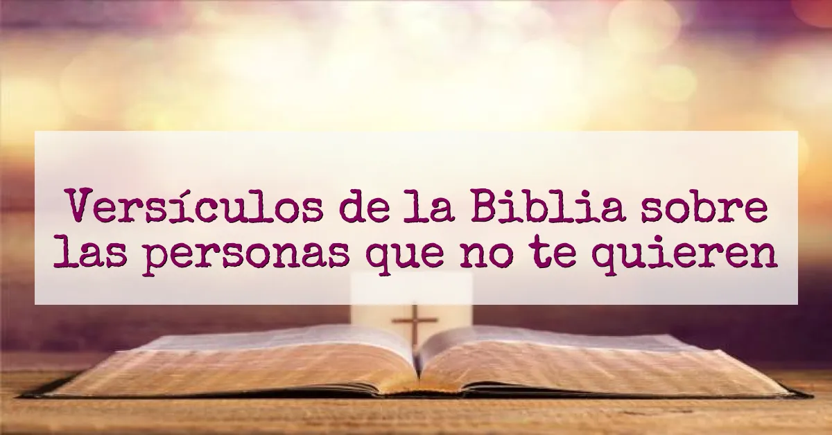 Versículos de la Biblia sobre las personas que no te quieren