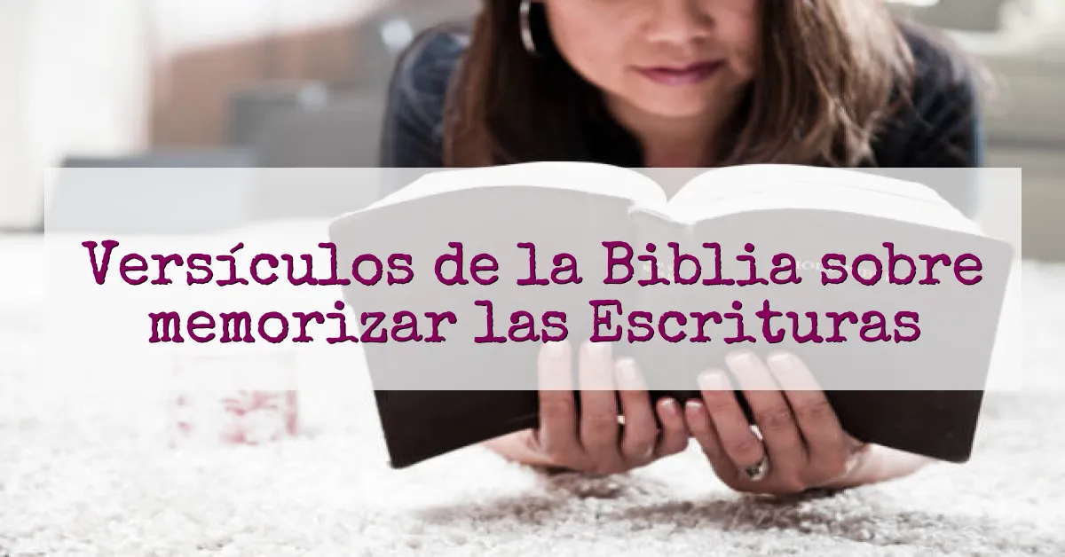 Versículos de la Biblia sobre memorizar las Escrituras