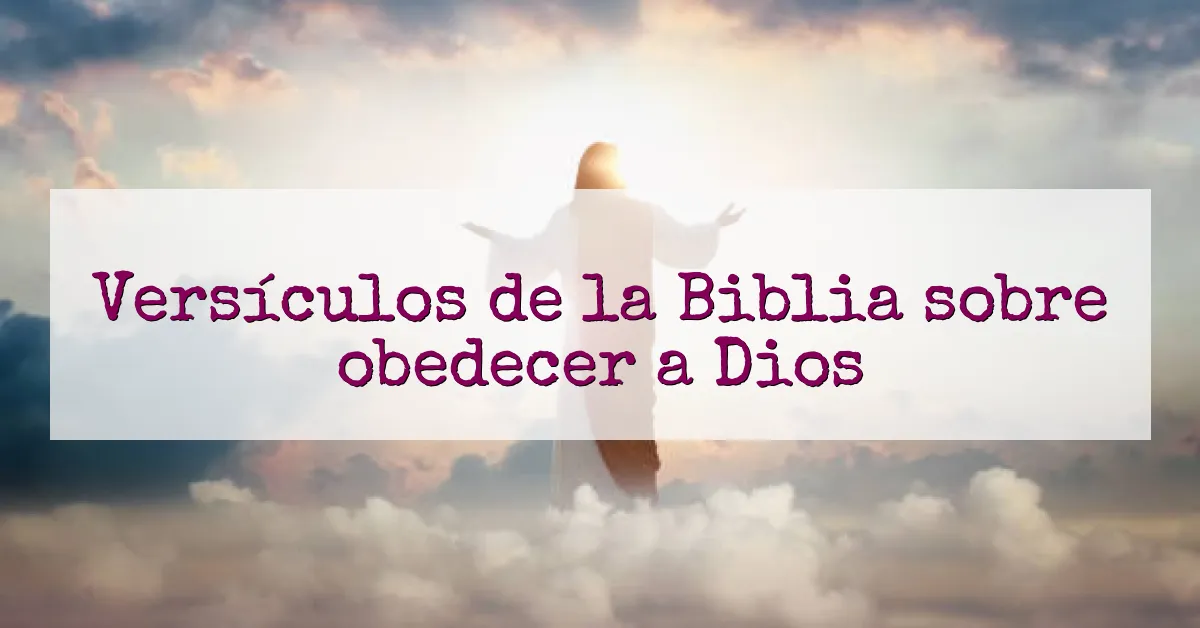 Versículos de la Biblia sobre obedecer a Dios