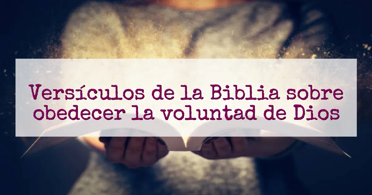 Versículos de la Biblia sobre obedecer la voluntad de Dios
