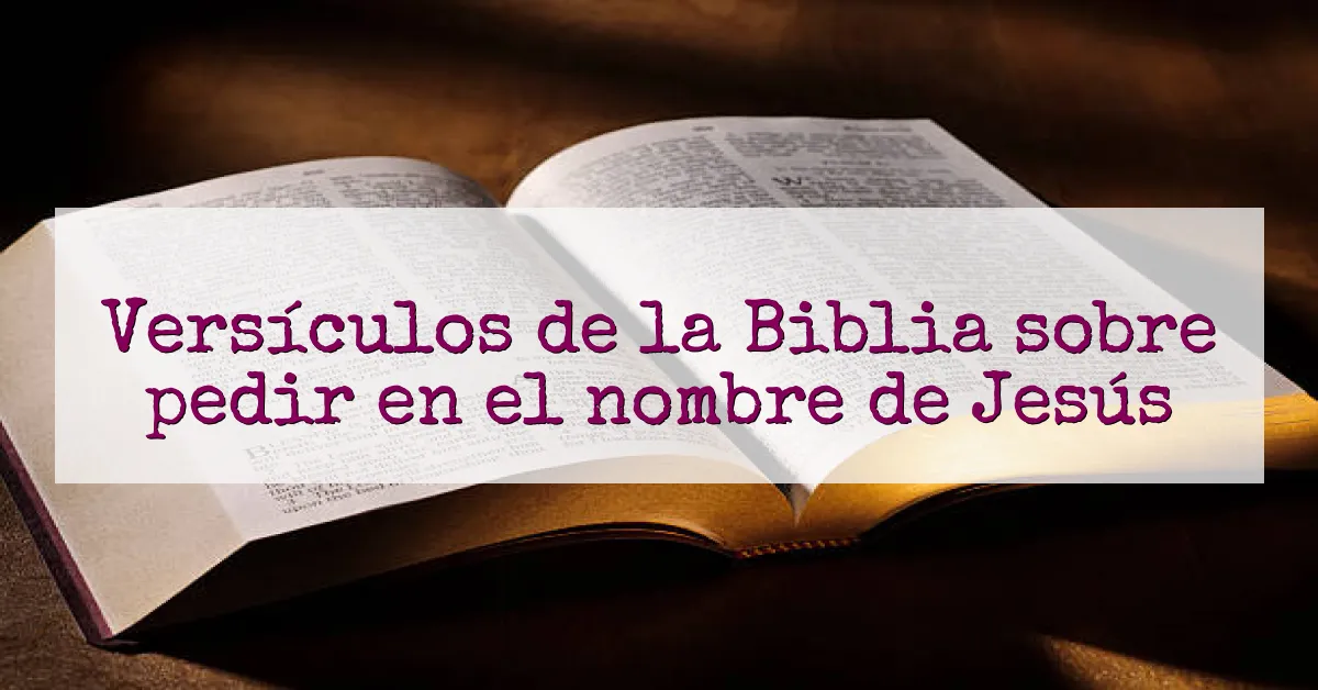 Versículos de la Biblia sobre pedir en el nombre de Jesús