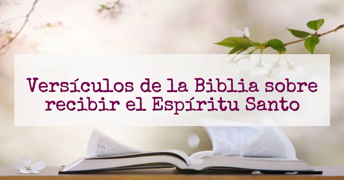 Versículos de la Biblia sobre recibir el Espíritu Santo