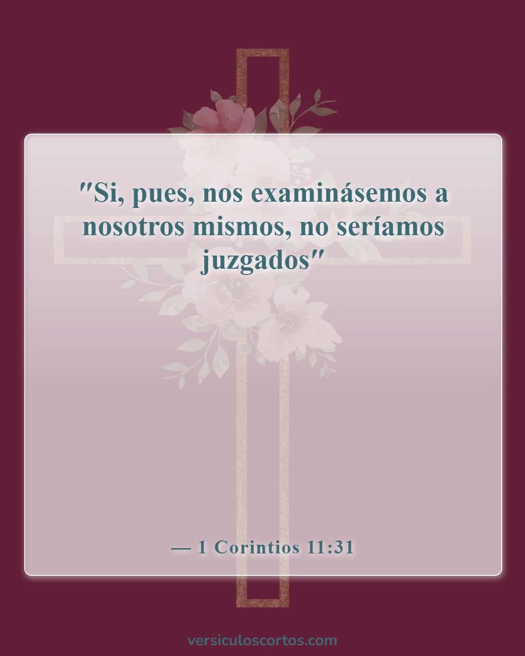 Versículos de la Biblia sobre culpar (1 Corintios 11:31)