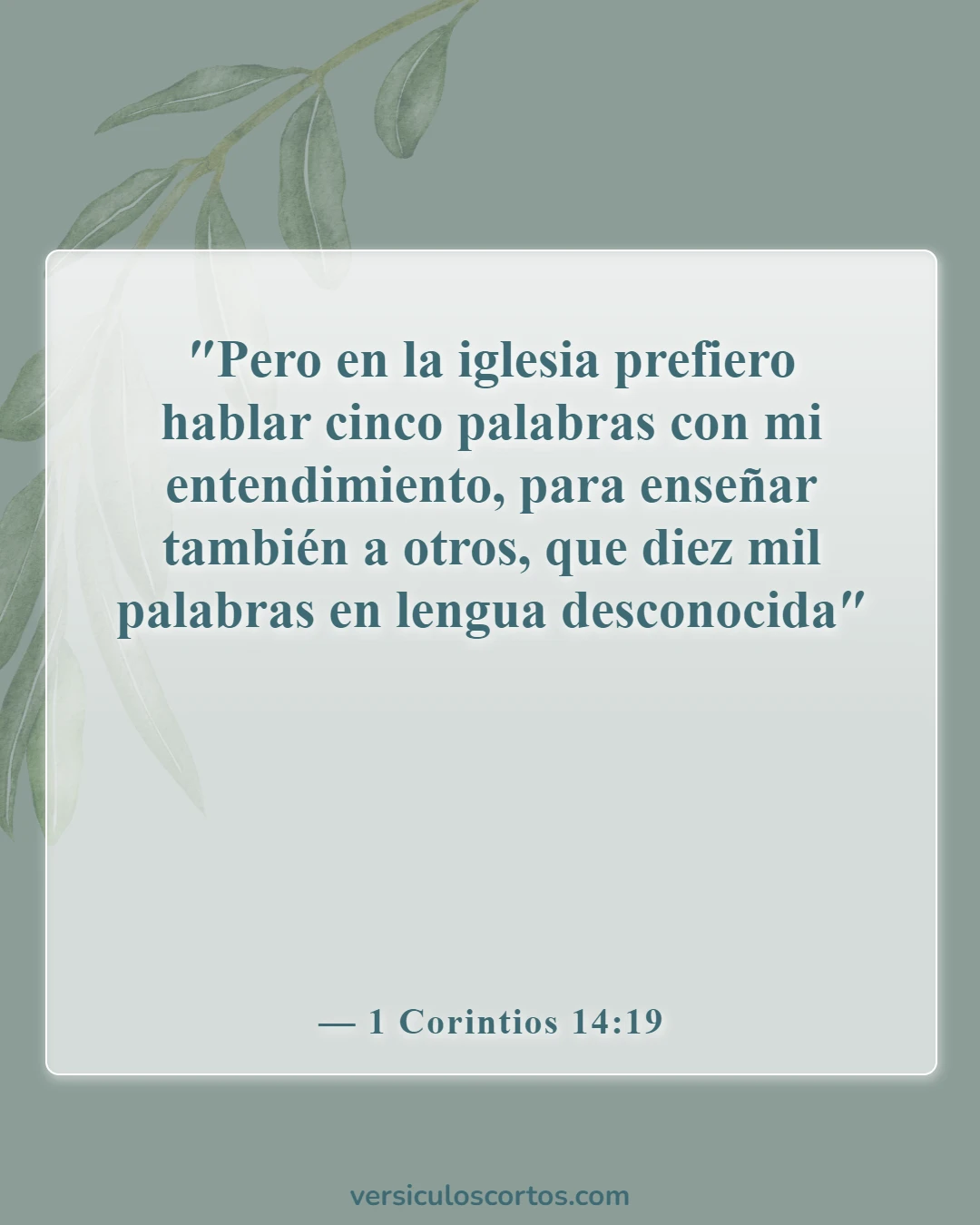 Versículos de la Biblia sobre los dones espirituales (1 Corintios 14:19)