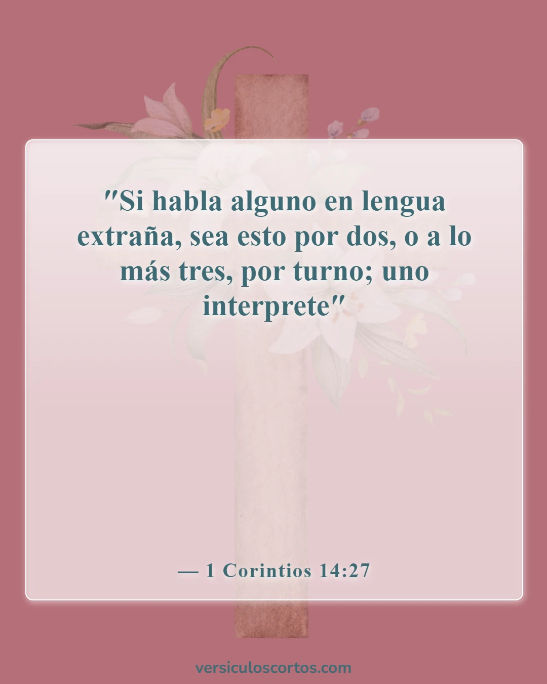 Versículos de la Biblia sobre los dones espirituales (1 Corintios 14:27)