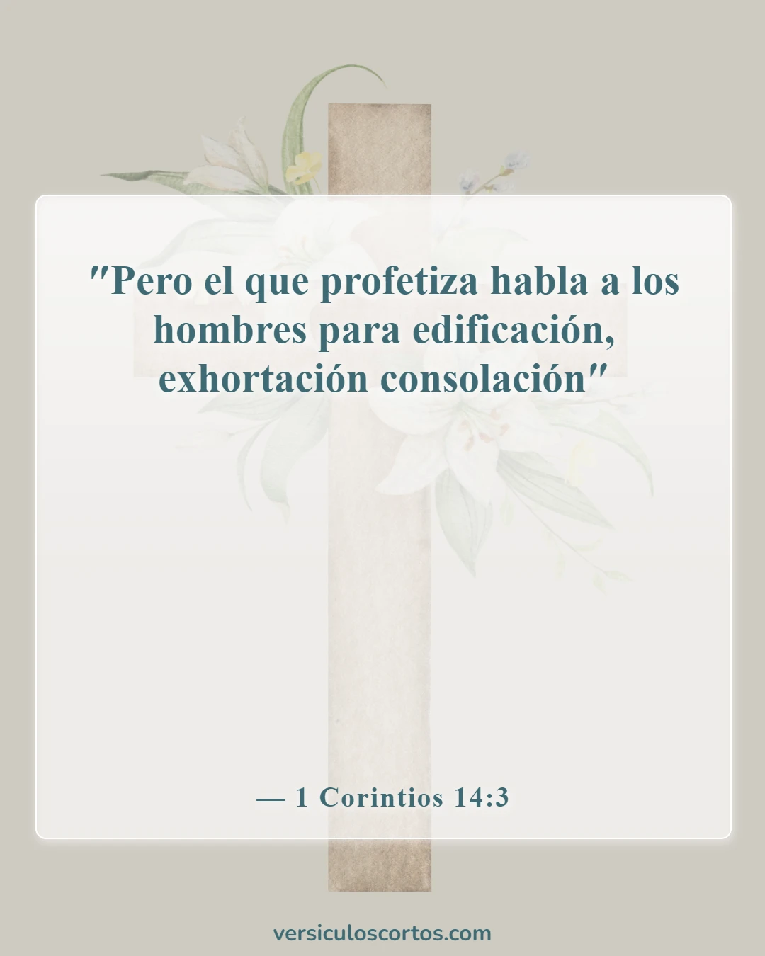 Versículos de la Biblia sobre los dones espirituales (1 Corintios 14:3)