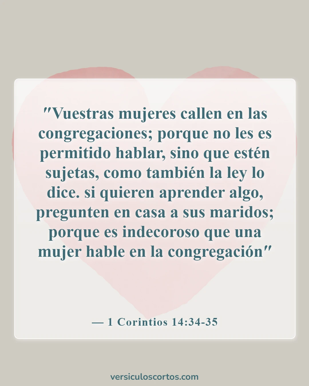 Versículos de la Biblia sobre las mujeres cristianas (1 Corintios 14:34-35)