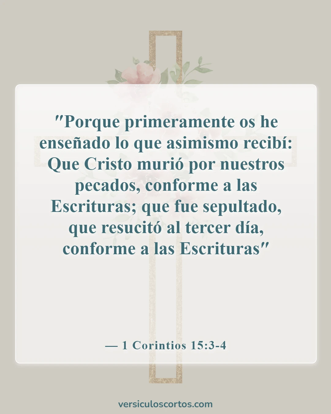 Versículos de la Biblia sobre Jesucristo (1 Corintios 15:3-4)