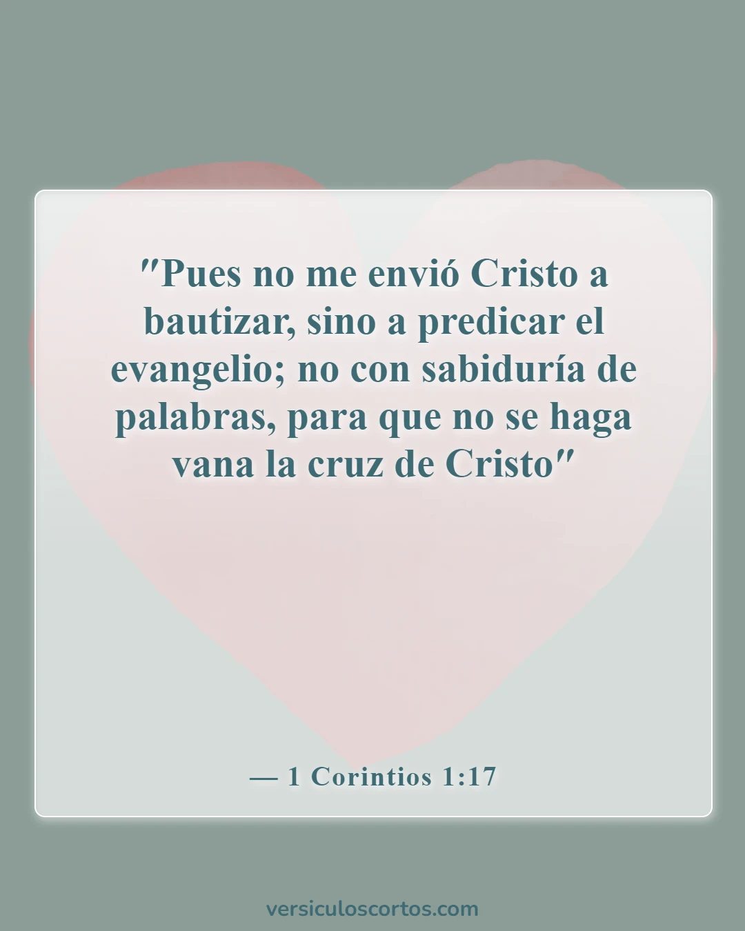 Versículos de la Biblia sobre el trabajo misionero (1 Corintios 1:17)
