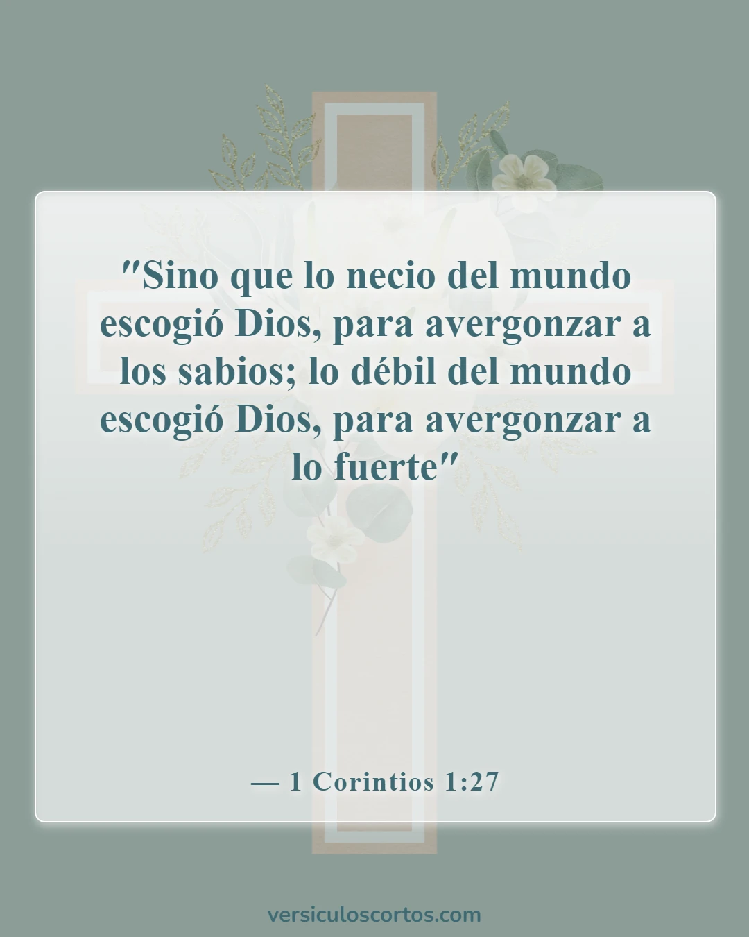 Versículos de la Biblia sobre la elección y la predestinación (1 Corintios 1:27)