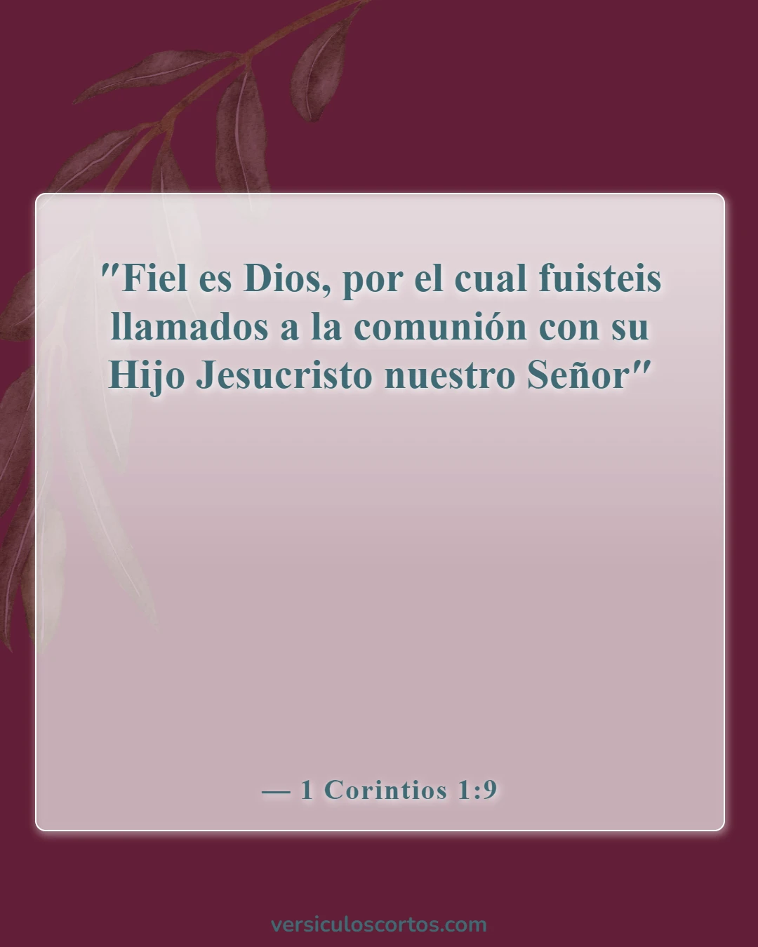 Versículos de la Biblia sobre cómo Dios me acepta (1 Corintios 1:9)