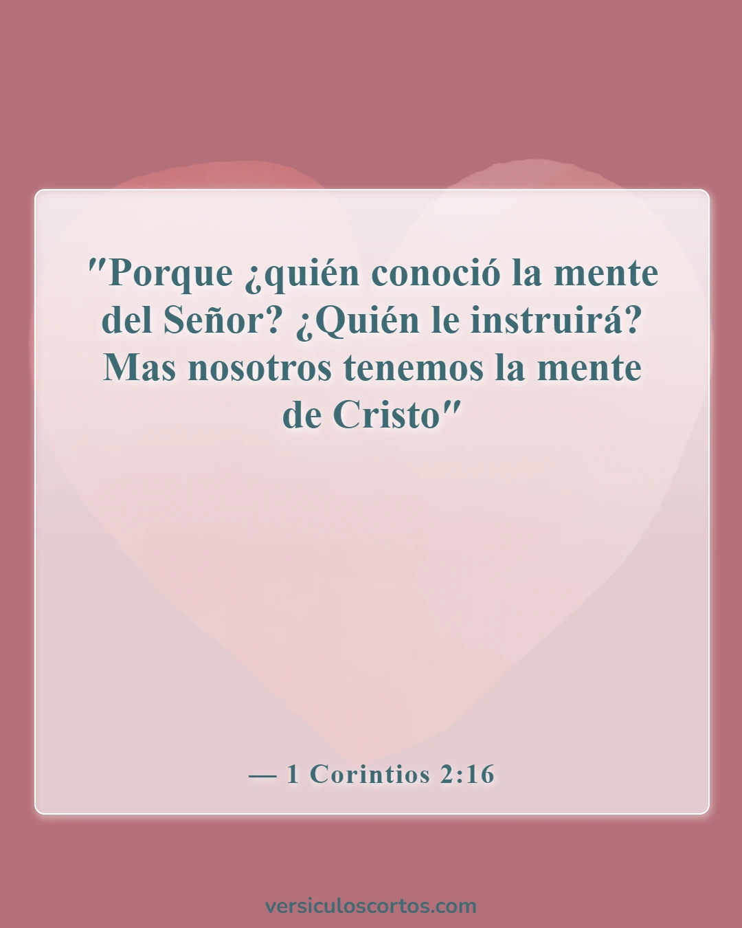 Versículos de la Biblia sobre el poder de la mente (1 Corintios 2:16)