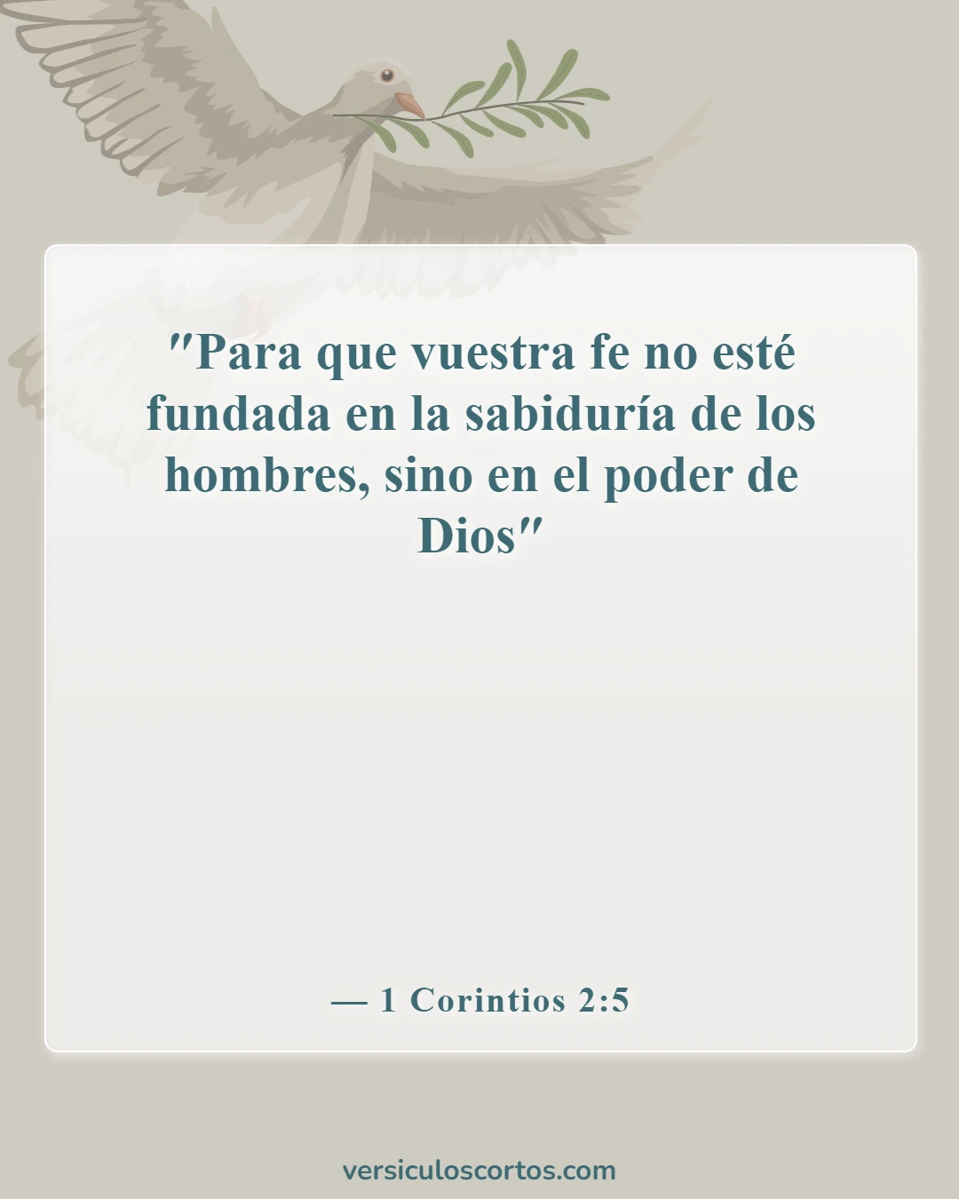 Versículos de la Biblia sobre la fe (1 Corintios 2:5)