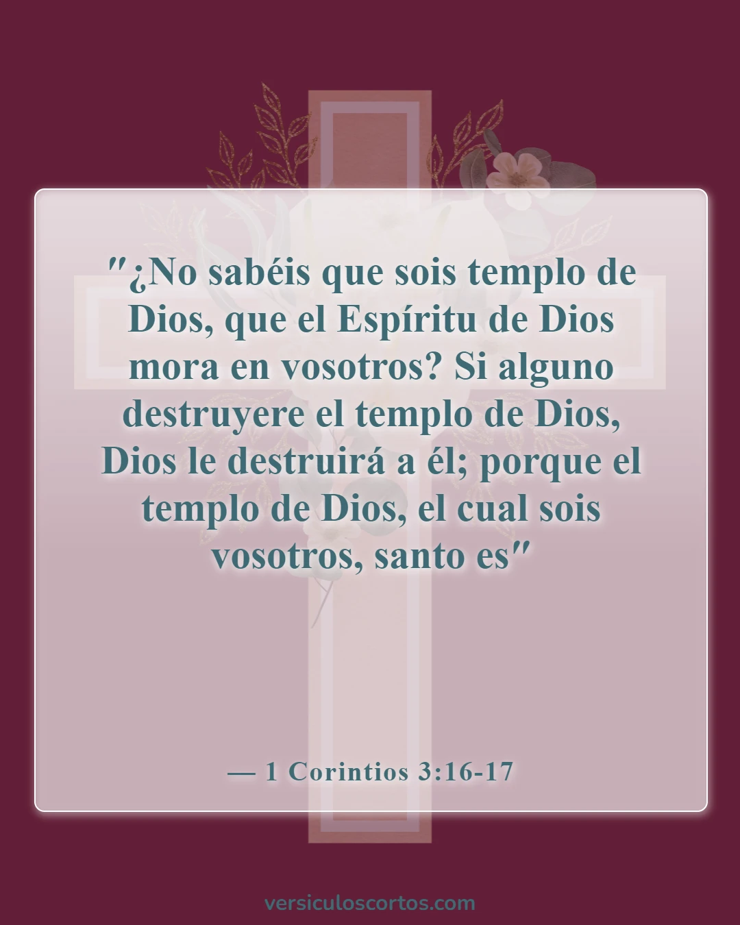 Versículos de la Biblia sobre el consumo de drogas (1 Corintios 3:16-17)