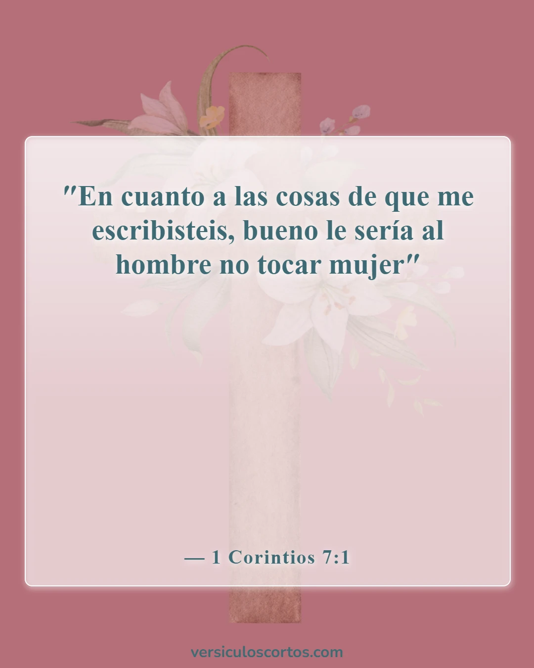 Versículos de la Biblia sobre problemas matrimoniales (1 Corintios 7:1)