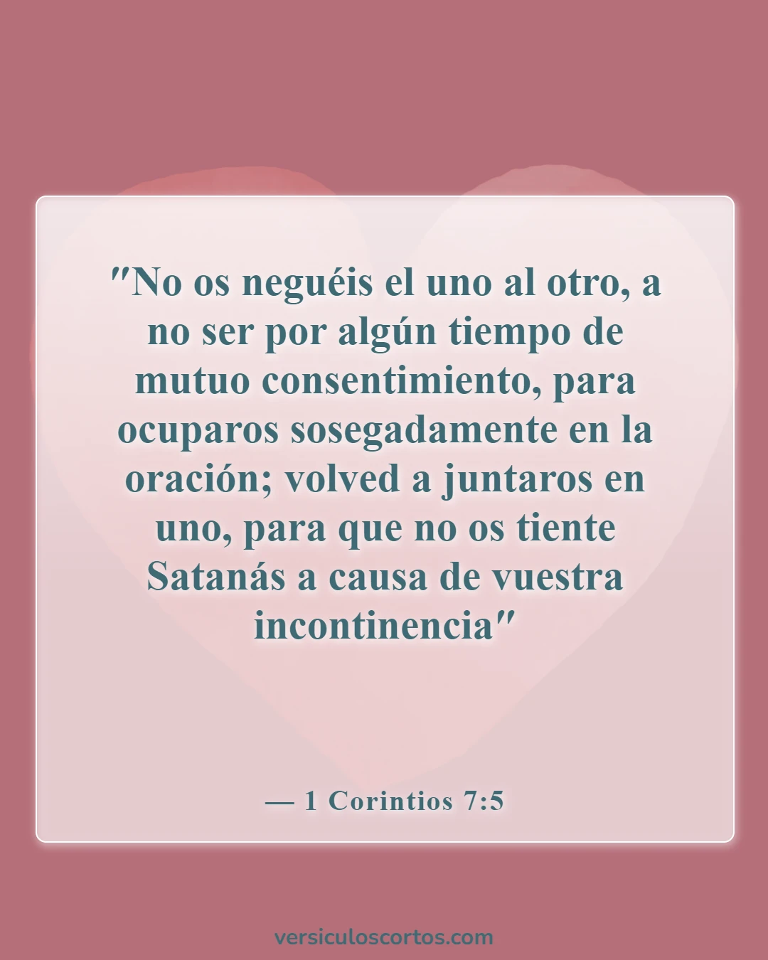Versículos de la Biblia sobre las tentaciones (1 Corintios 7:5)