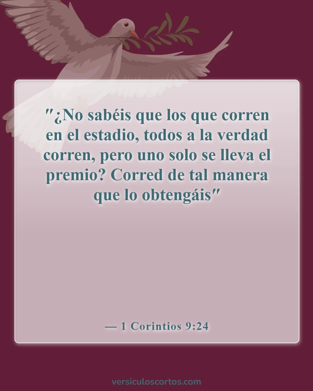 Versículos de la Biblia sobre nunca rendirse (1 Corintios 9:24)