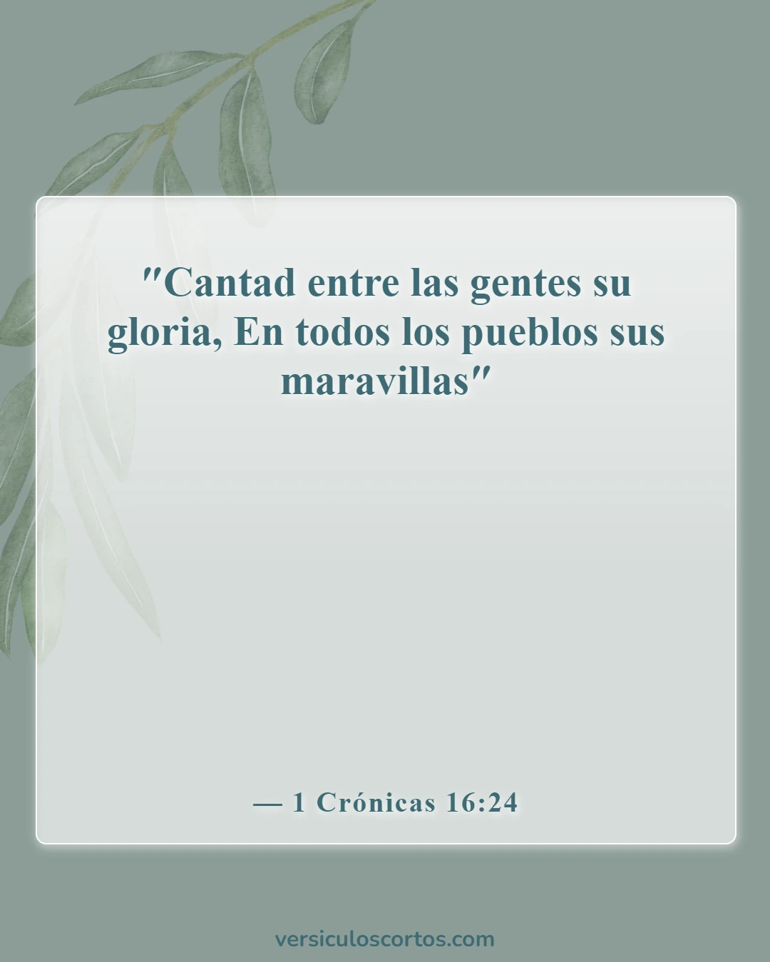 Versículos de la Biblia sobre Misiones (1 Crónicas 16:24)