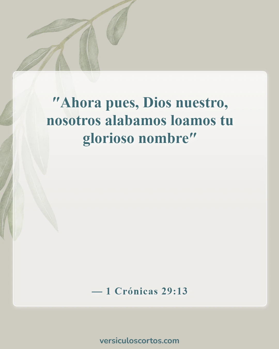 Versículos de la Biblia sobre Exaltar el Nombre de Jesús (1 Crónicas 29:13)