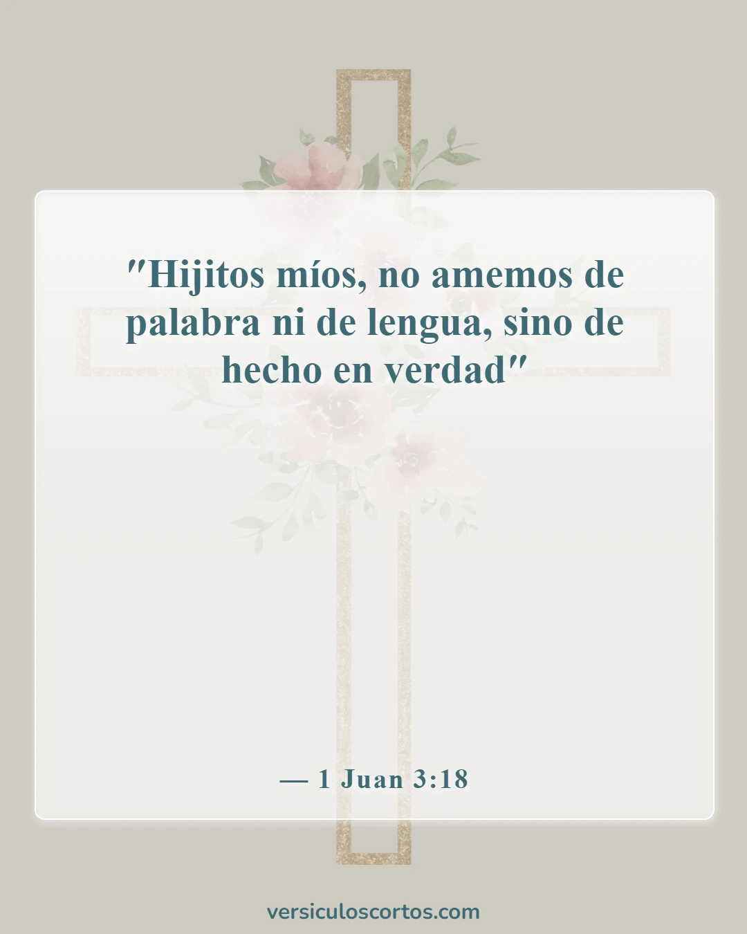 Versículos de la Biblia sobre el verdadero cristiano (1 Juan 3:18)