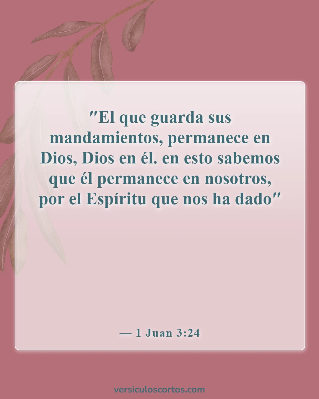 Versículos bíblicos sobre aplicar la Biblia (1 Juan 3:24)