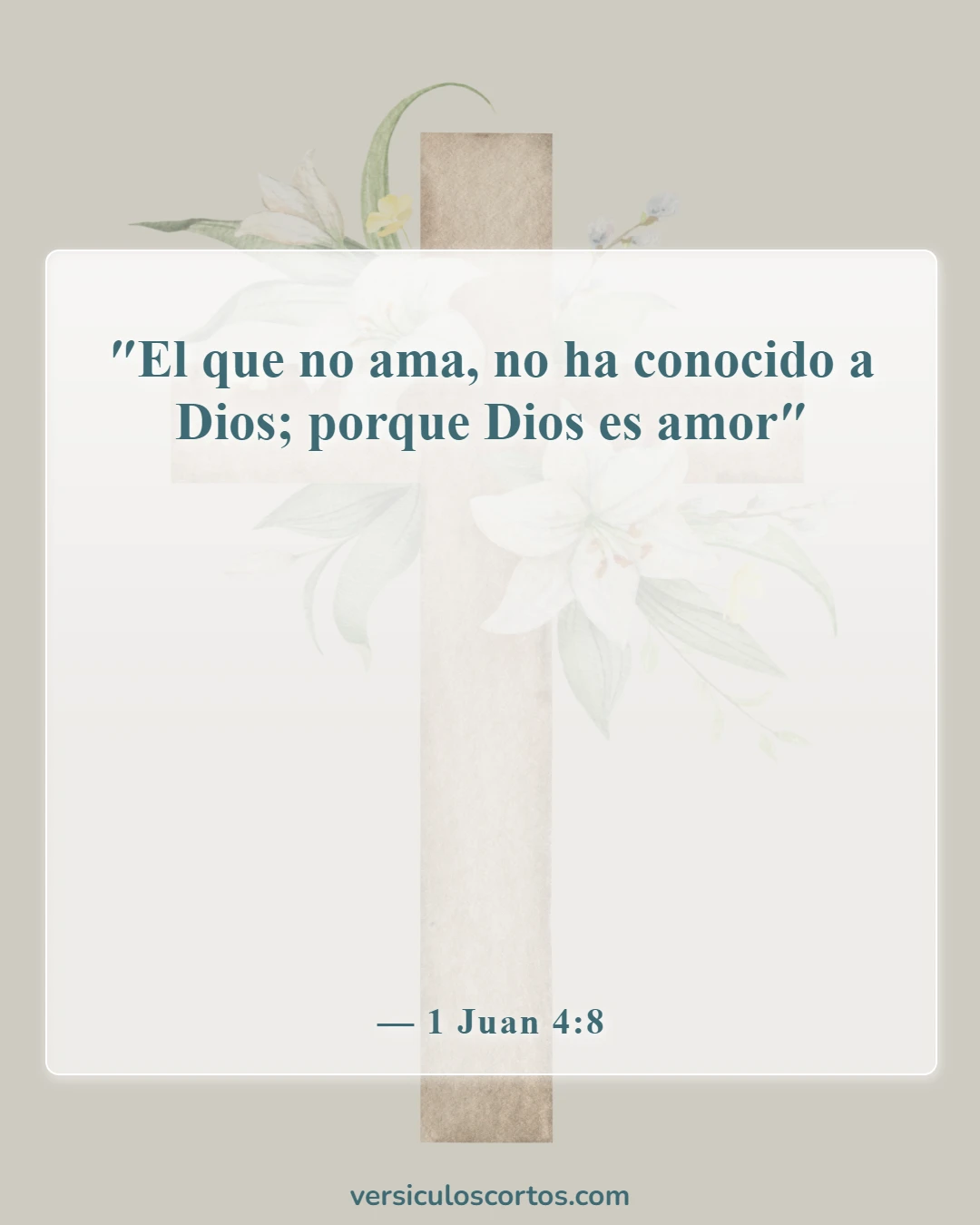 Versículos de la Biblia sobre el principio de Dios (1 Juan 4:8)