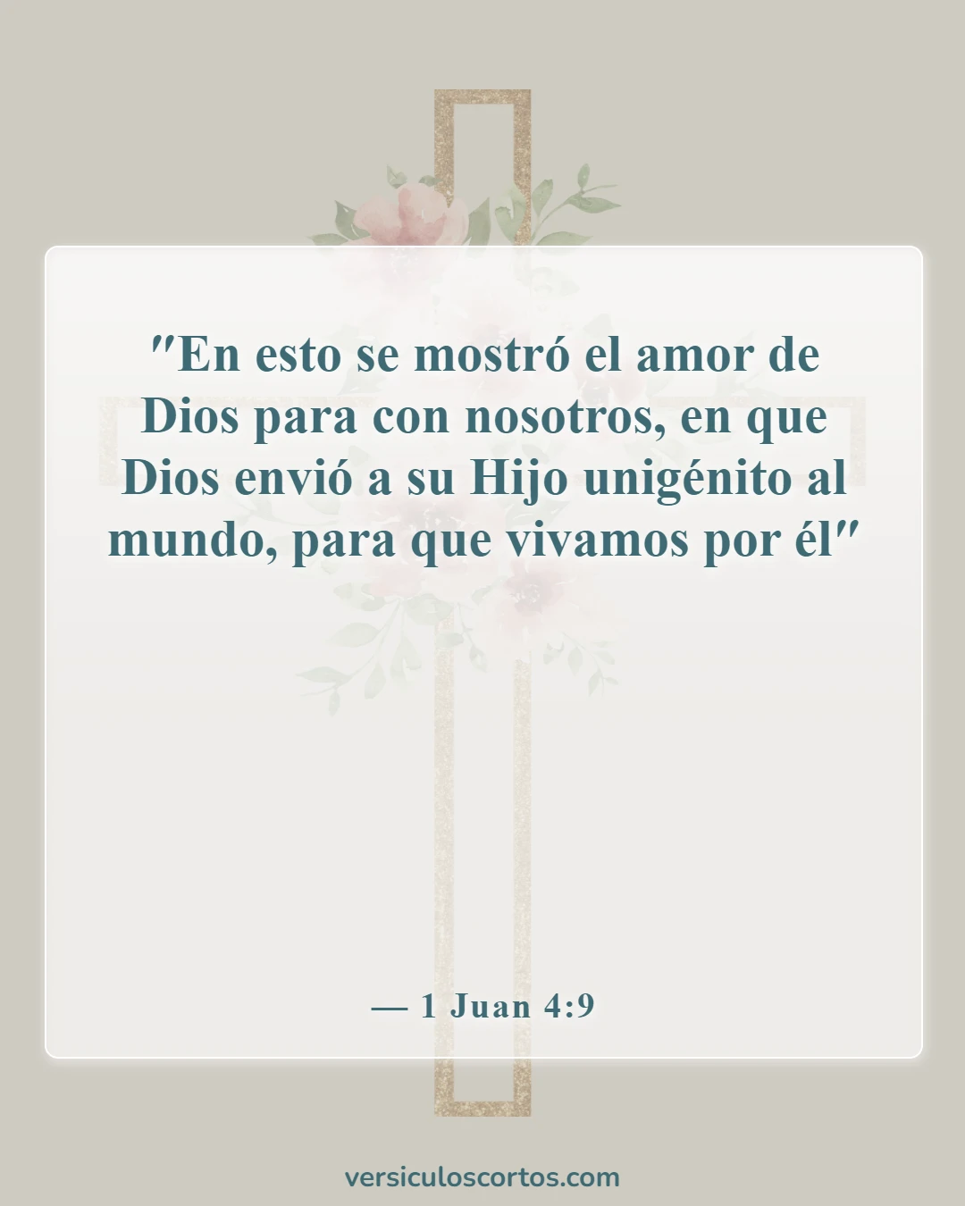 Versículos de la Biblia sobre Jesús como imagen de Dios (1 Juan 4:9)