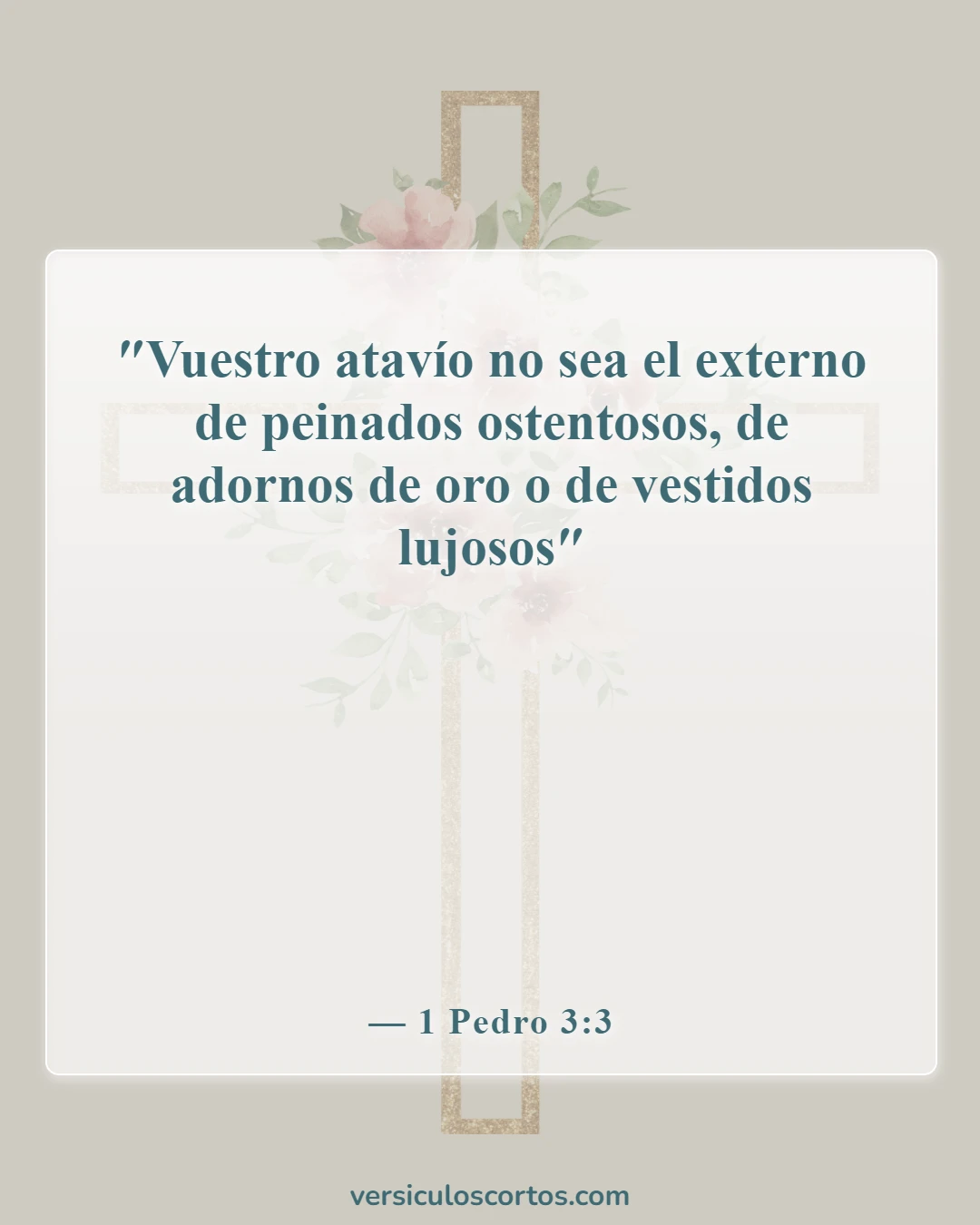 Versículos de la Biblia sobre problemas matrimoniales (1 Pedro 3:3)