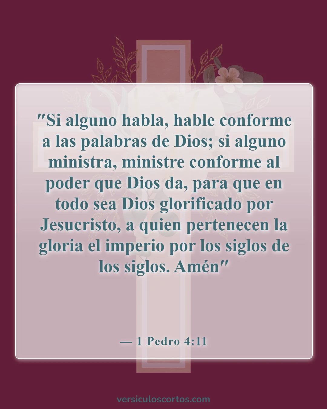 Versículos de la Biblia sobre los dones del Espíritu Santo (1 Pedro 4:11)