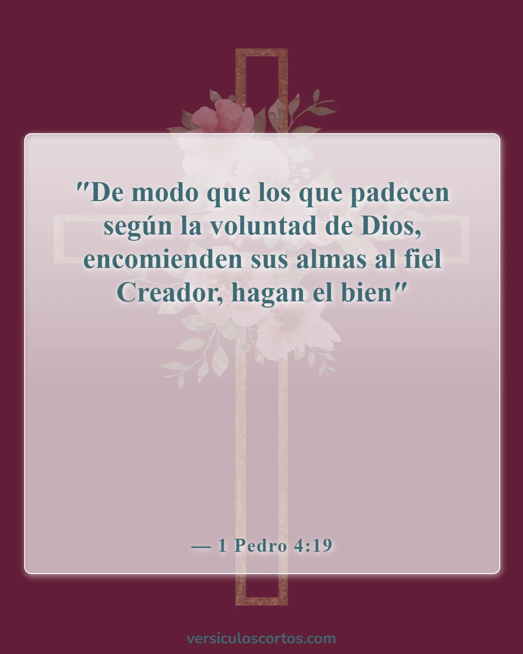 Versículos de la Biblia sobre cómo superar la decepción (1 Pedro 4:19)