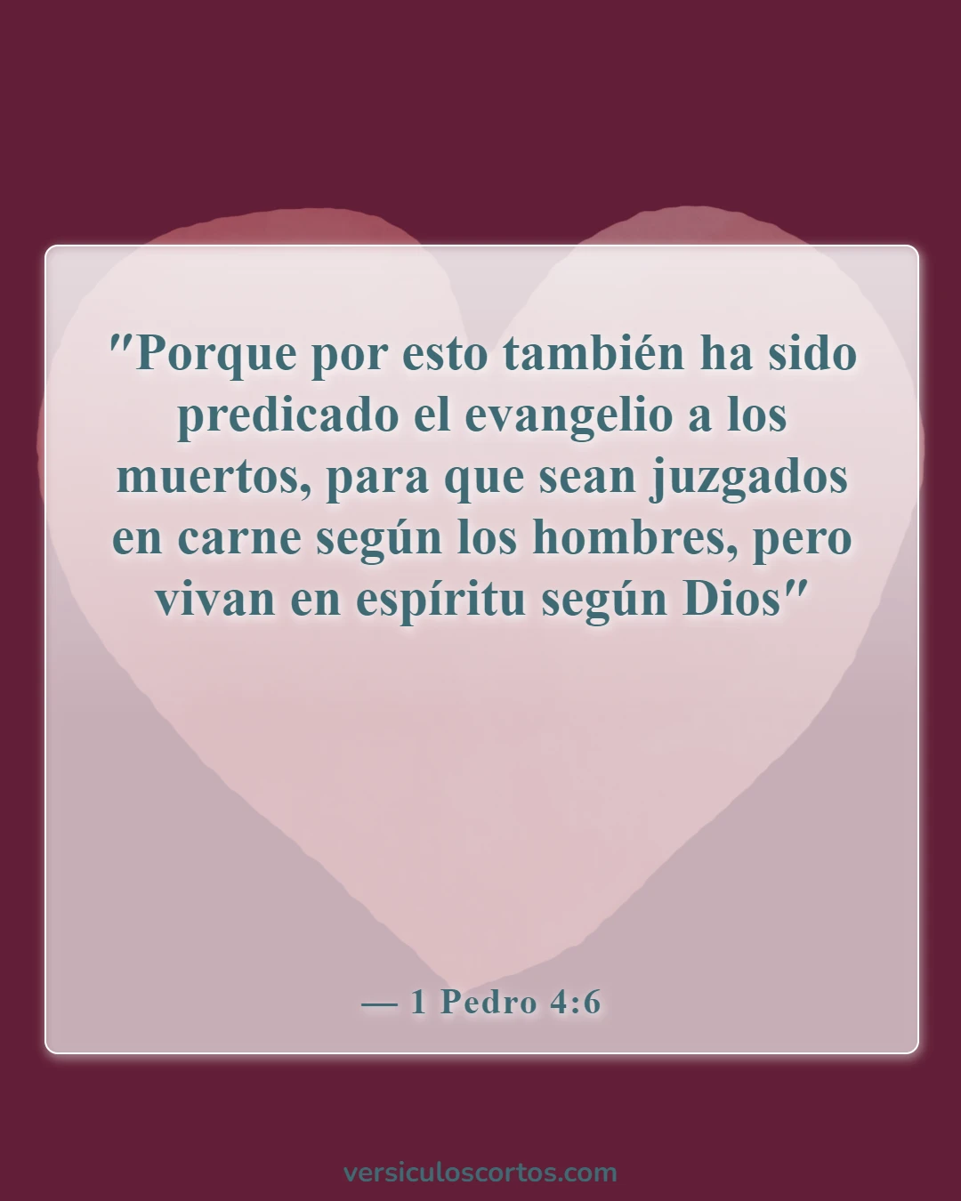 Versículos de la Biblia sobre el cuerpo, el alma y el espíritu (1 Pedro 4:6)