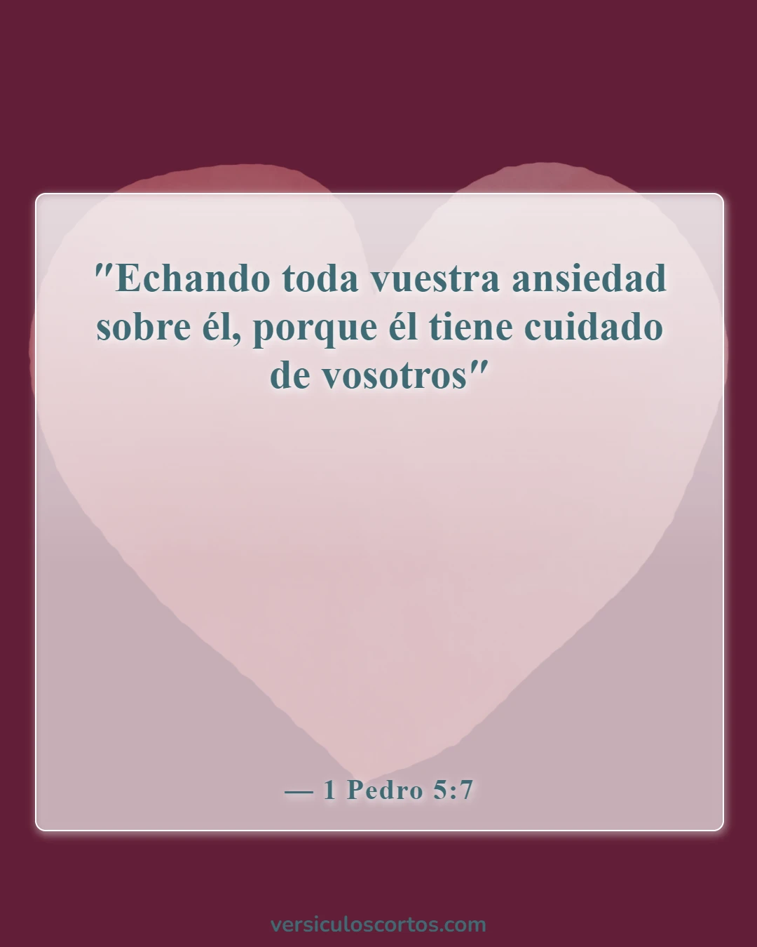 Versículos de la Biblia sobre la Apreciación de la Vida (1 Pedro 5:7)