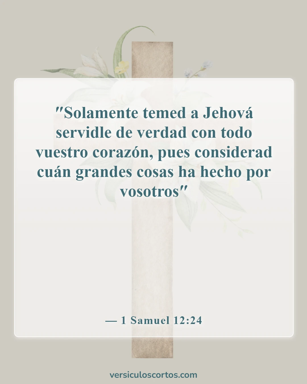 Versículos de la Biblia sobre la Devoción a Dios (1 Samuel 12:24)